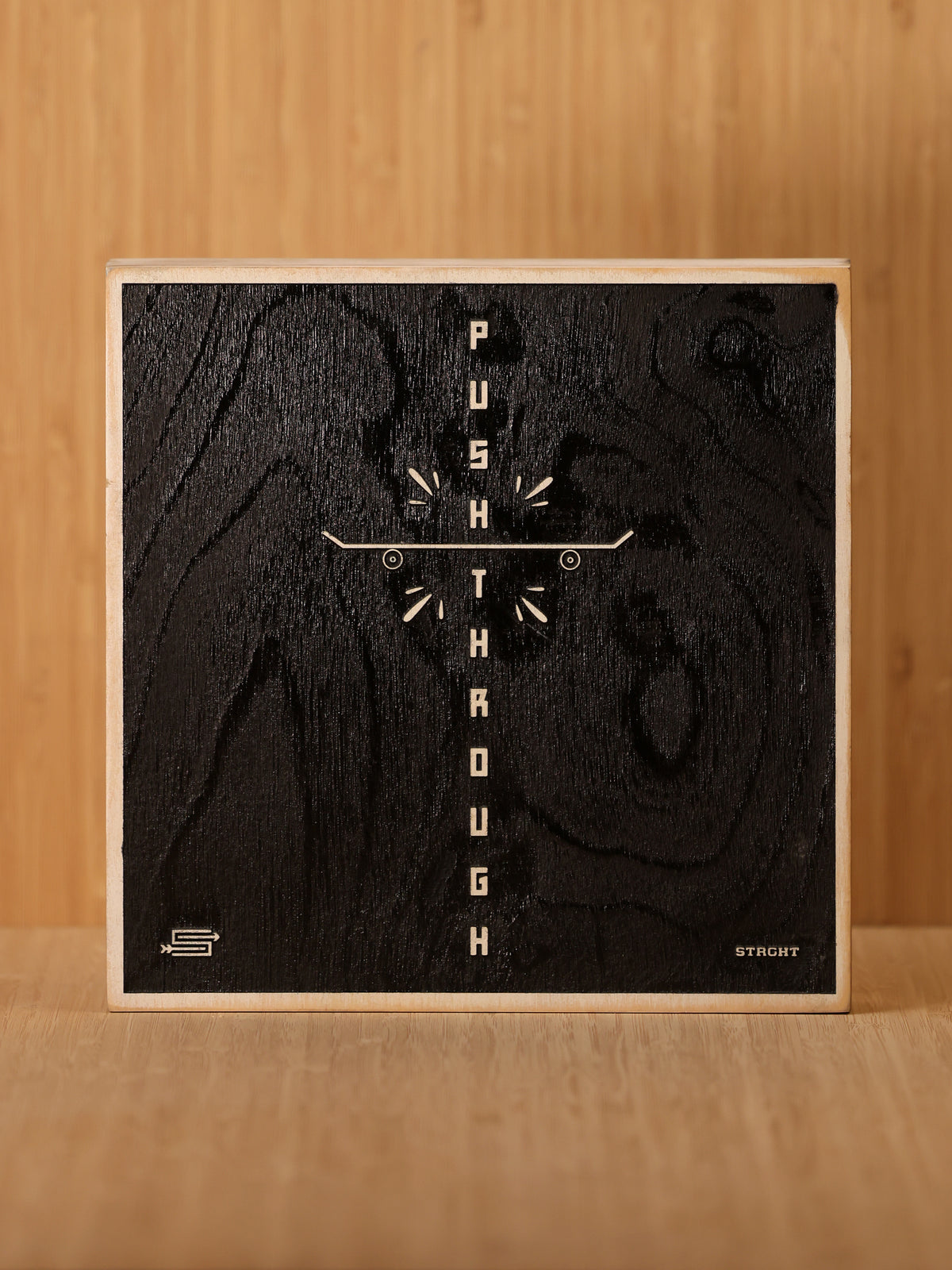 Push Through | Black Shadow & Vintage White | Wall Art