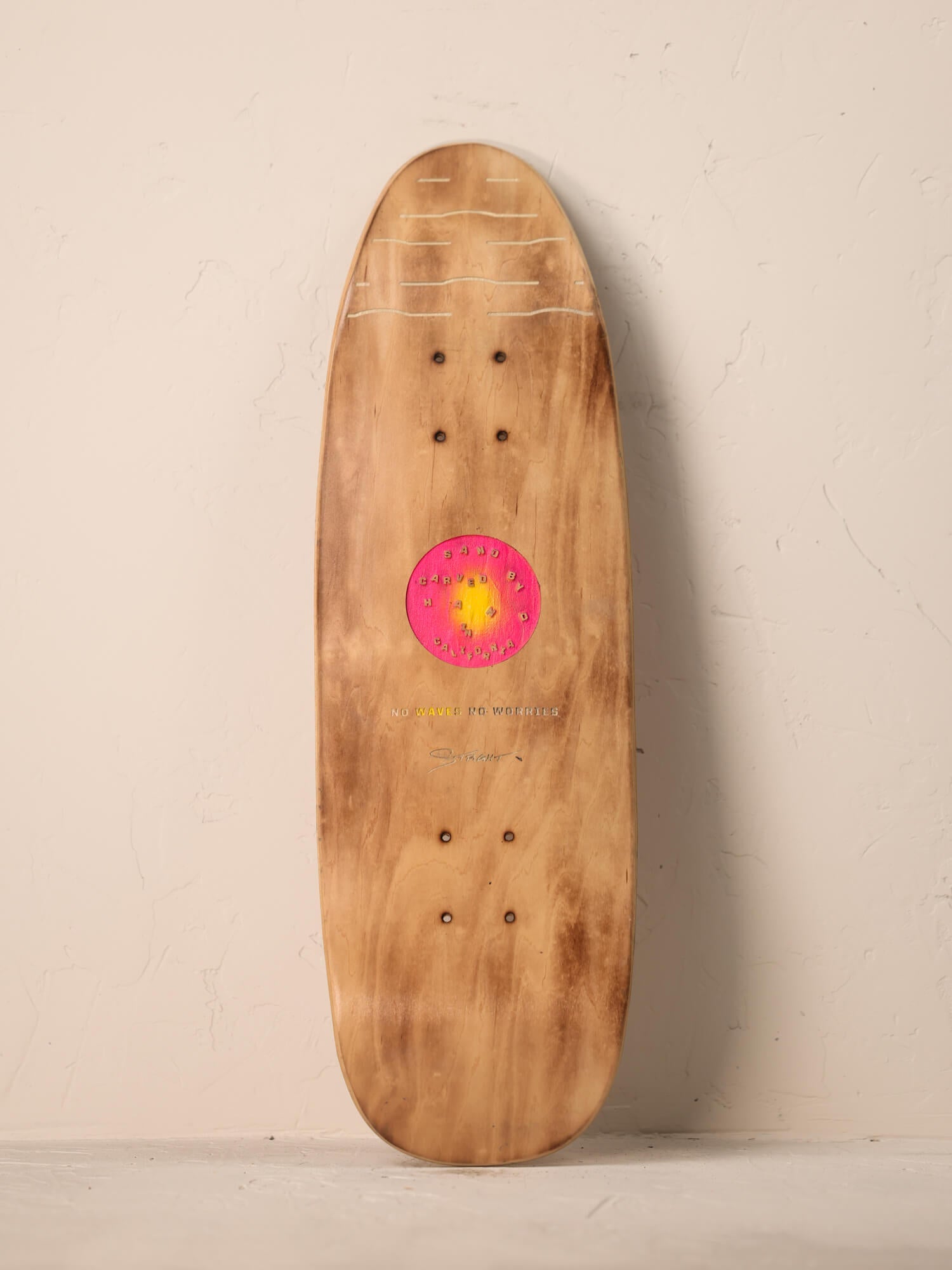No Waves No Worries Full Carved F | Street Cruiser Deck