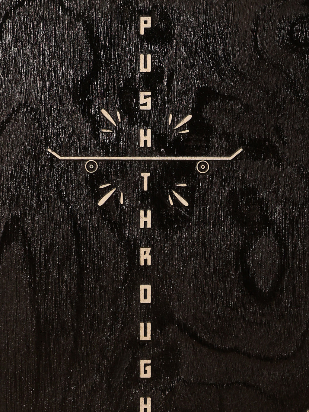 Push Through | Black Shadow & Vintage White | Wall Art
