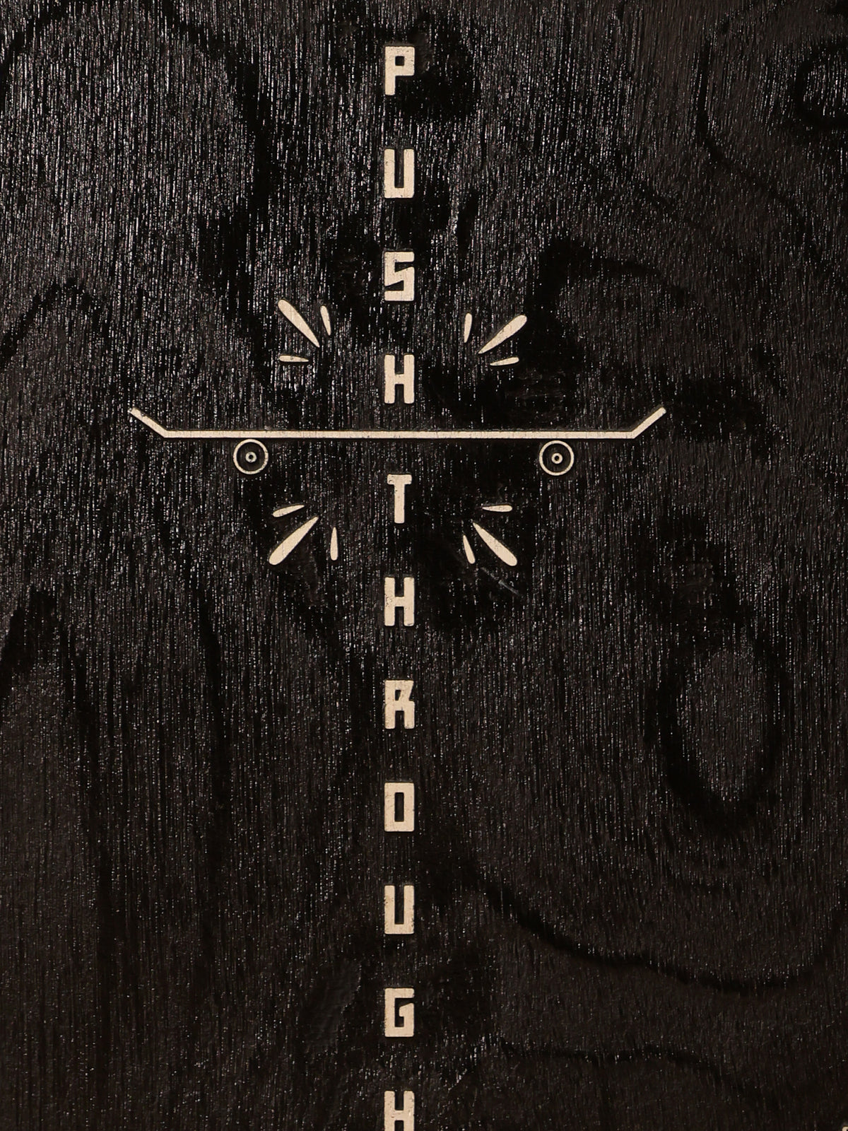 Push Through | Black Shadow & Vintage White | Wall Art