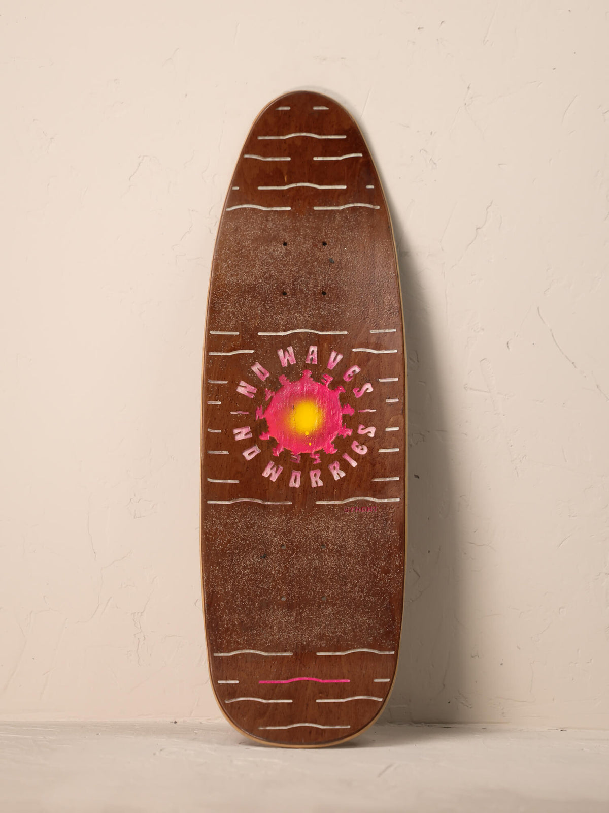 No Waves No Worries Full Carved B | Street Cruiser Deck