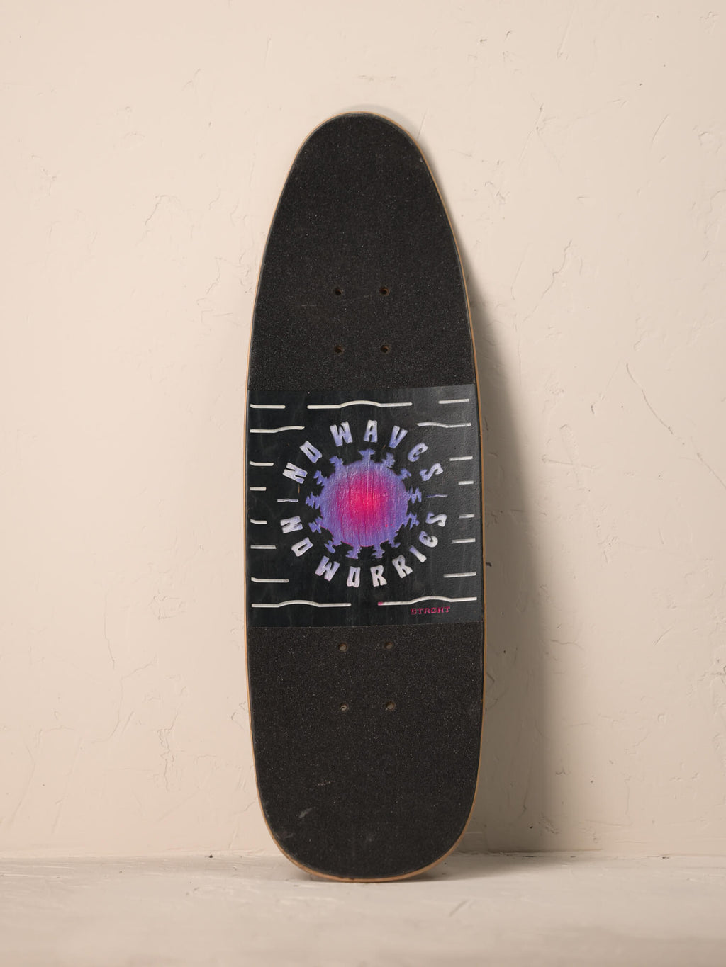 No Waves No Worries Half Carved C | Street Cruiser Deck