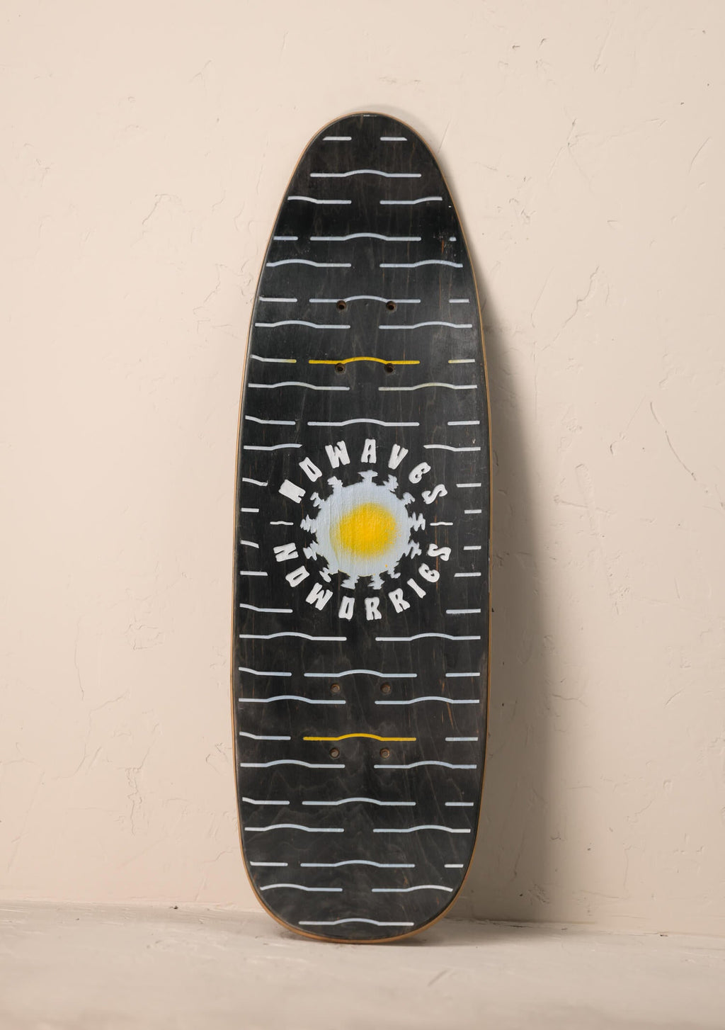 No Waves No Worries Street Black | Wall Art