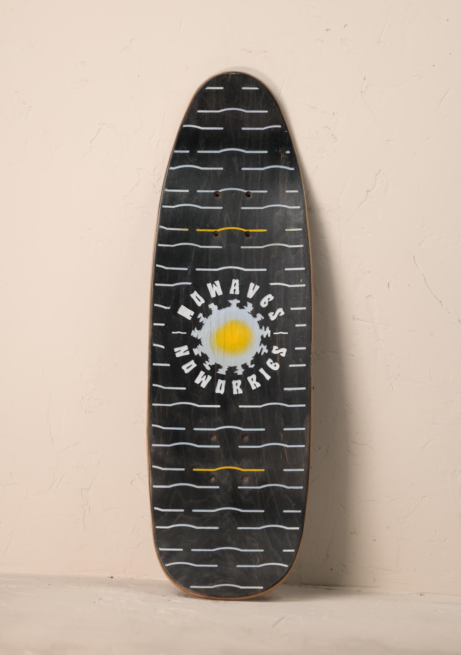No Waves No Worries Street Black | Wall Art