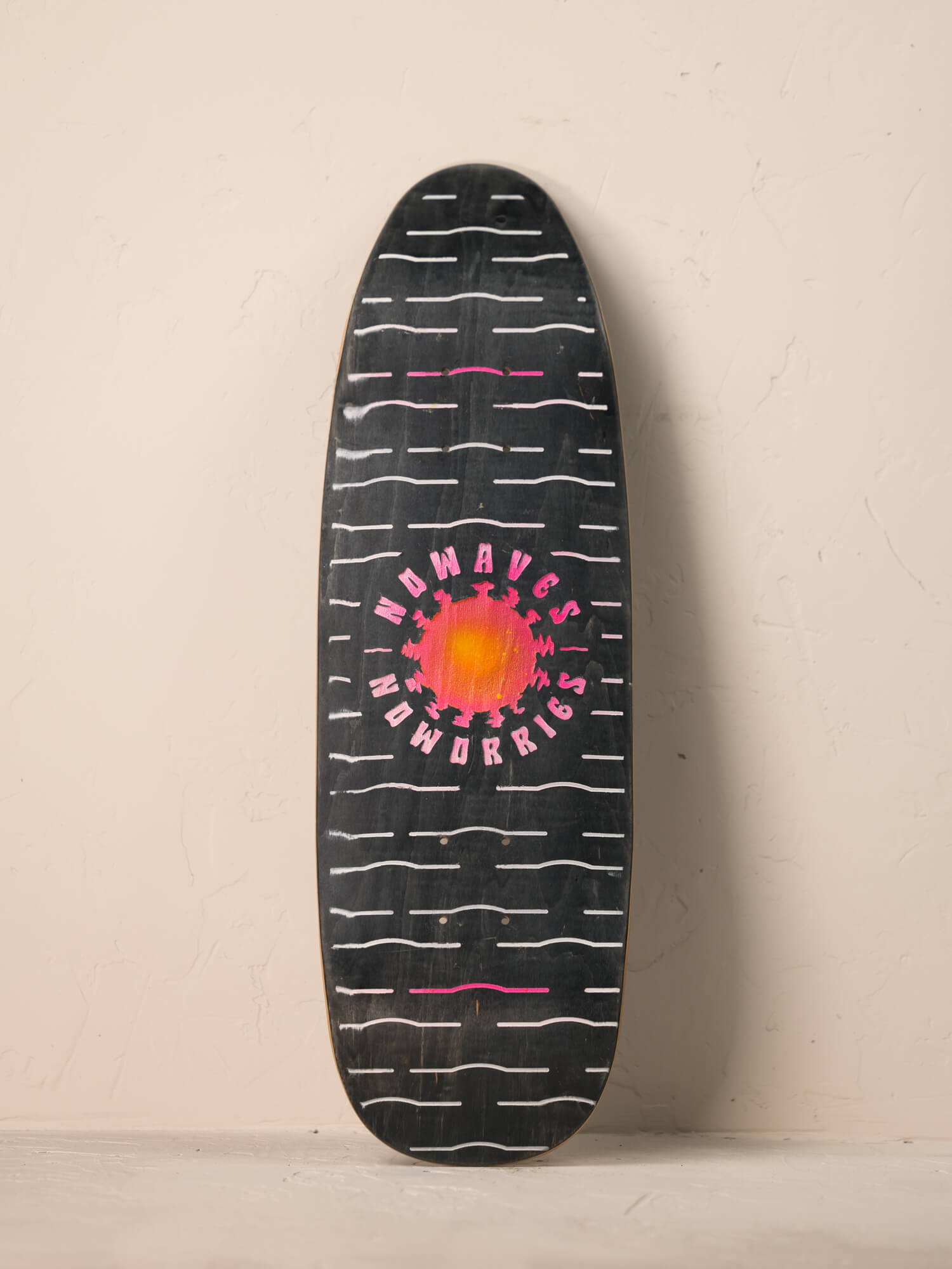 No Waves No Worries Street Black | Wall Art