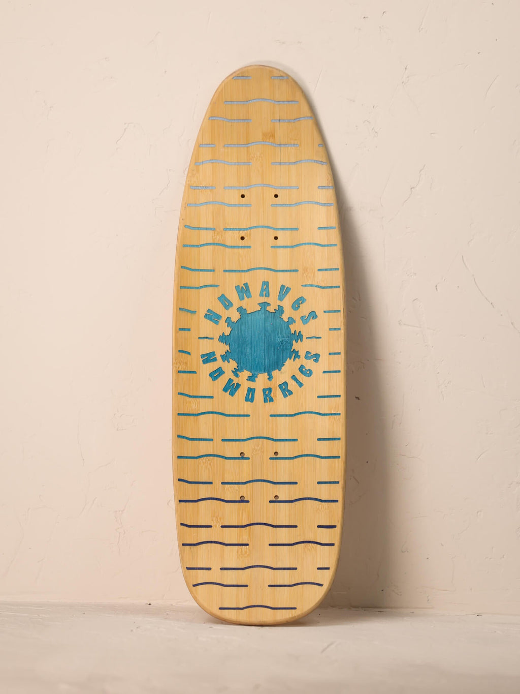 No Waves No Worries Full Carved D | Street Cruiser Deck