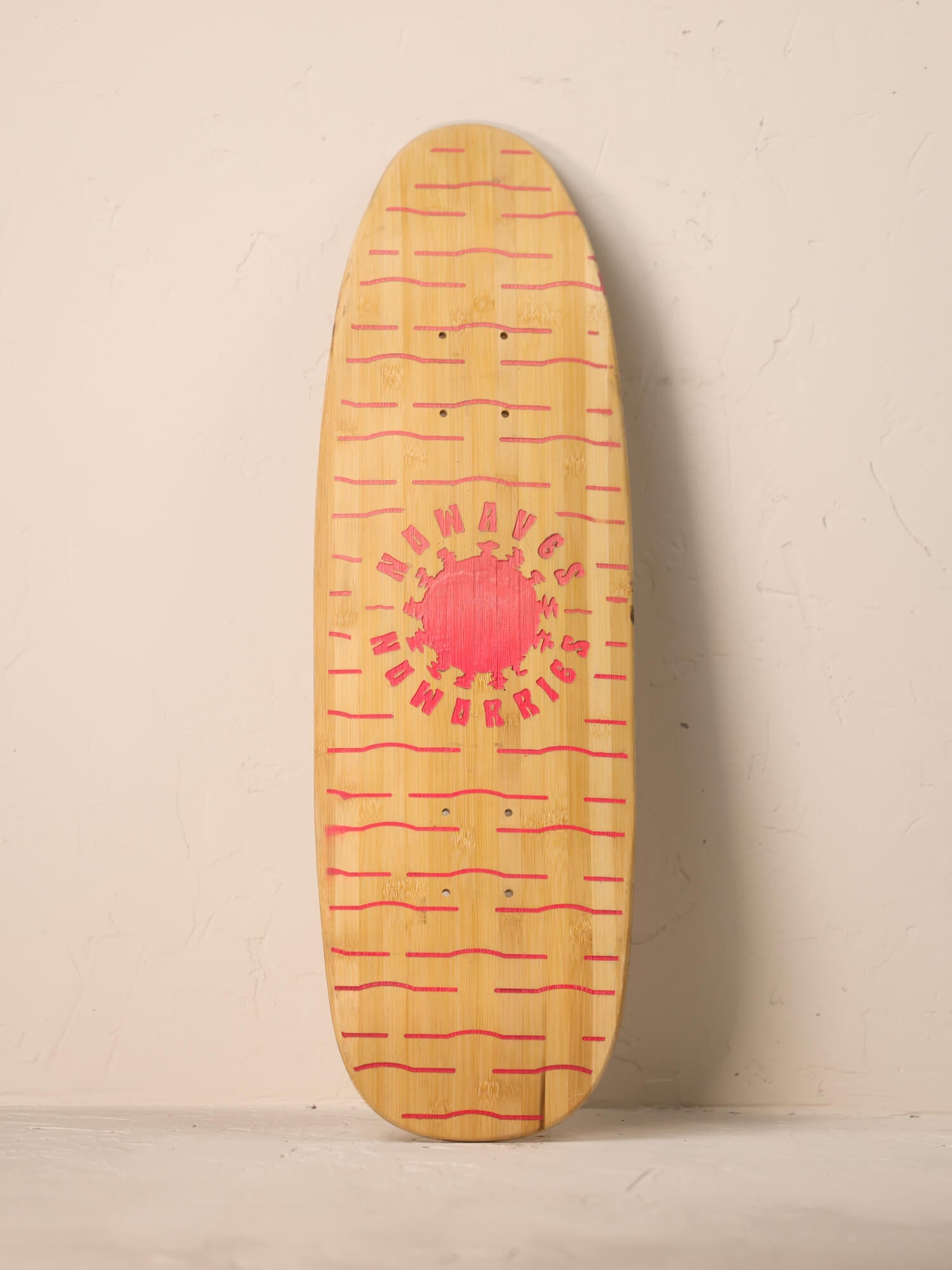 No Waves No Worries Full Carved D | Street Cruiser Deck