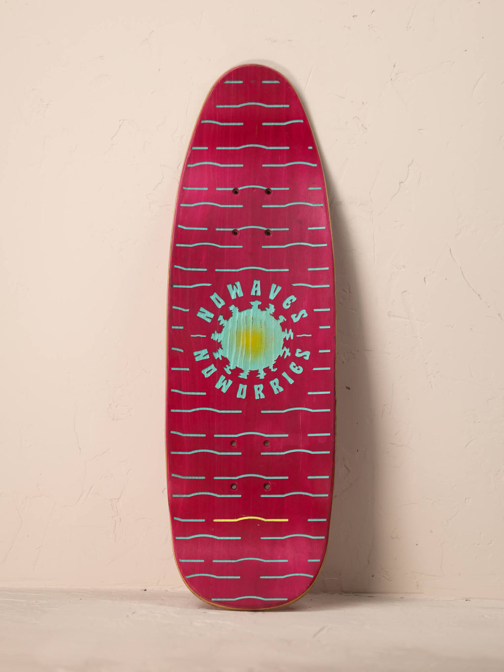 No Waves No Worries Full Carved E | Street Cruiser Deck