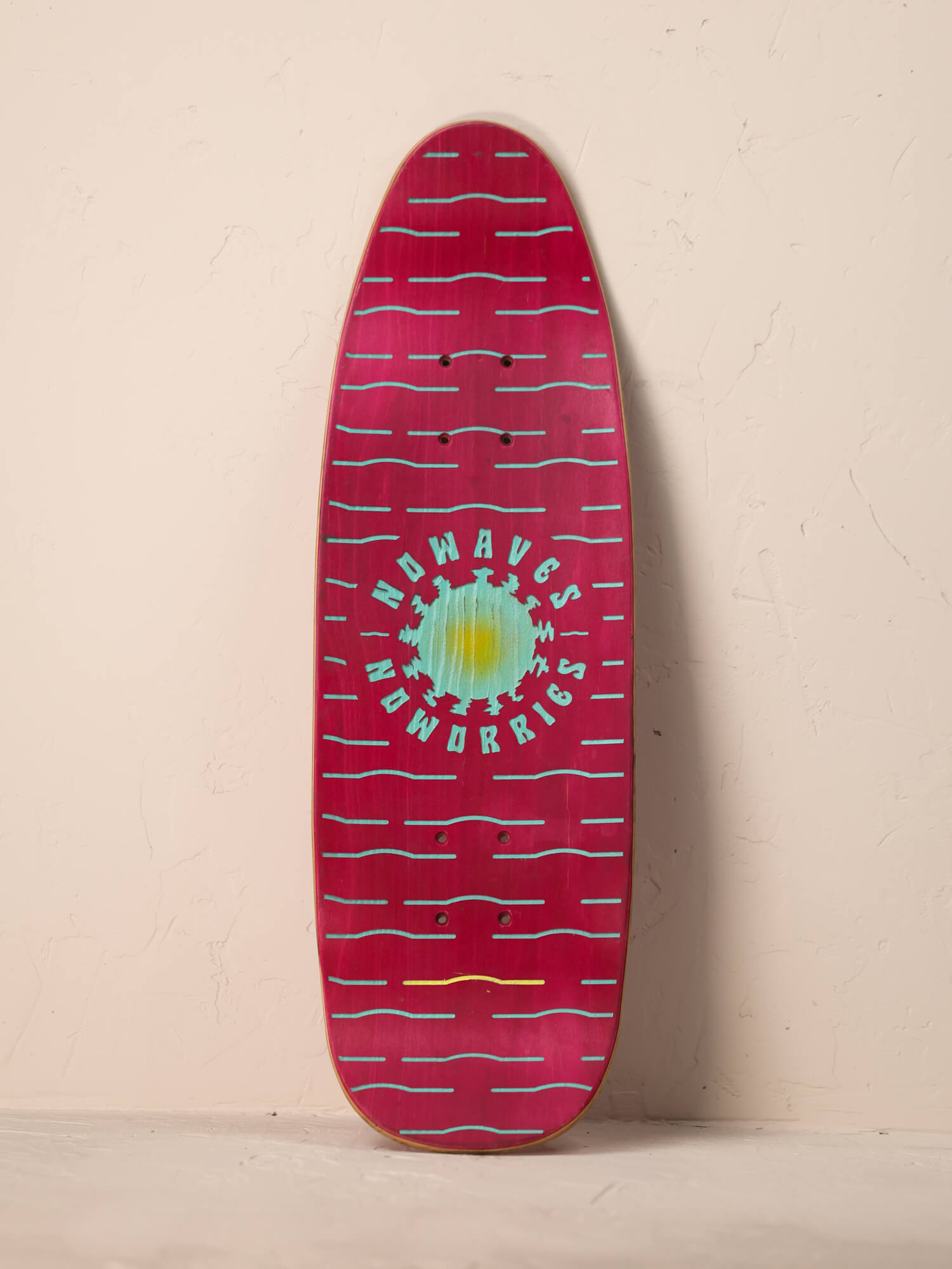 No Waves No Worries Full Carved E | Street Cruiser Deck