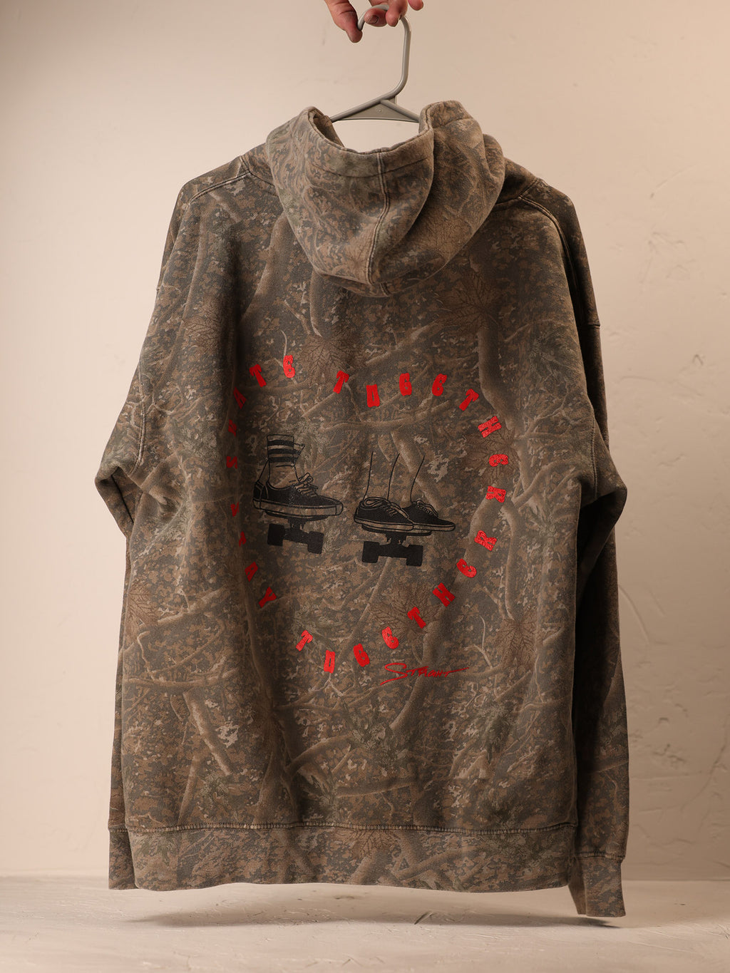 Skate Together Stay Together Hoodie Camo
