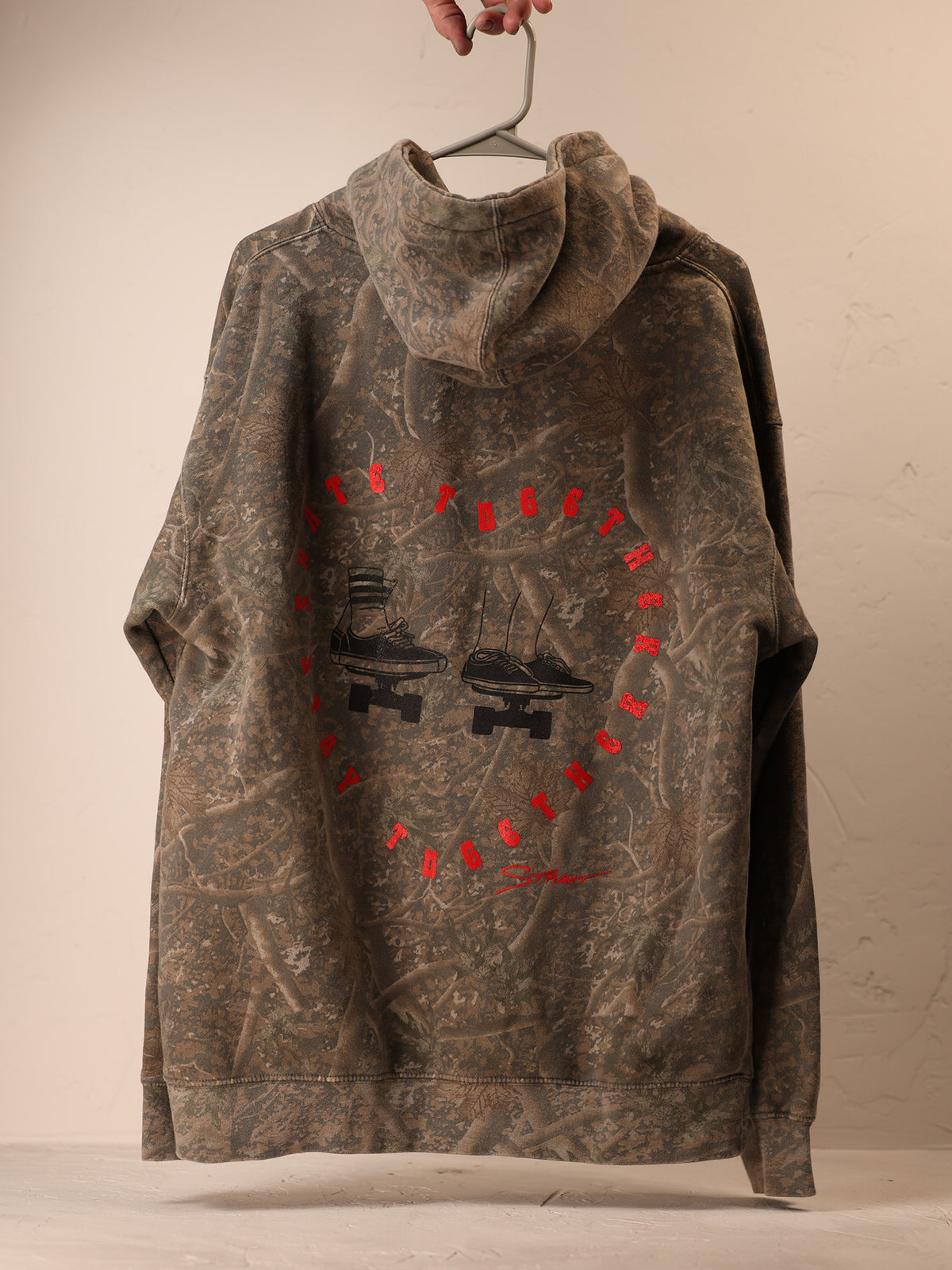 Skate Together Stay Together Hoodie Camo